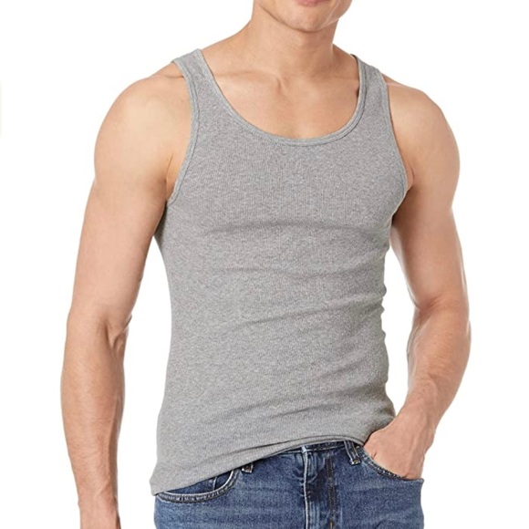 Amazon Essentials 6pk Grey/Black Tank Tops - Picture 2 of 7